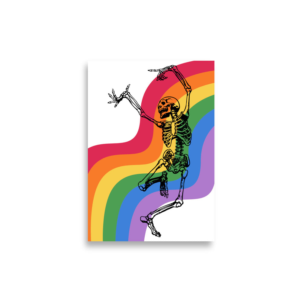 Rainbow Skeleton Pride Poster