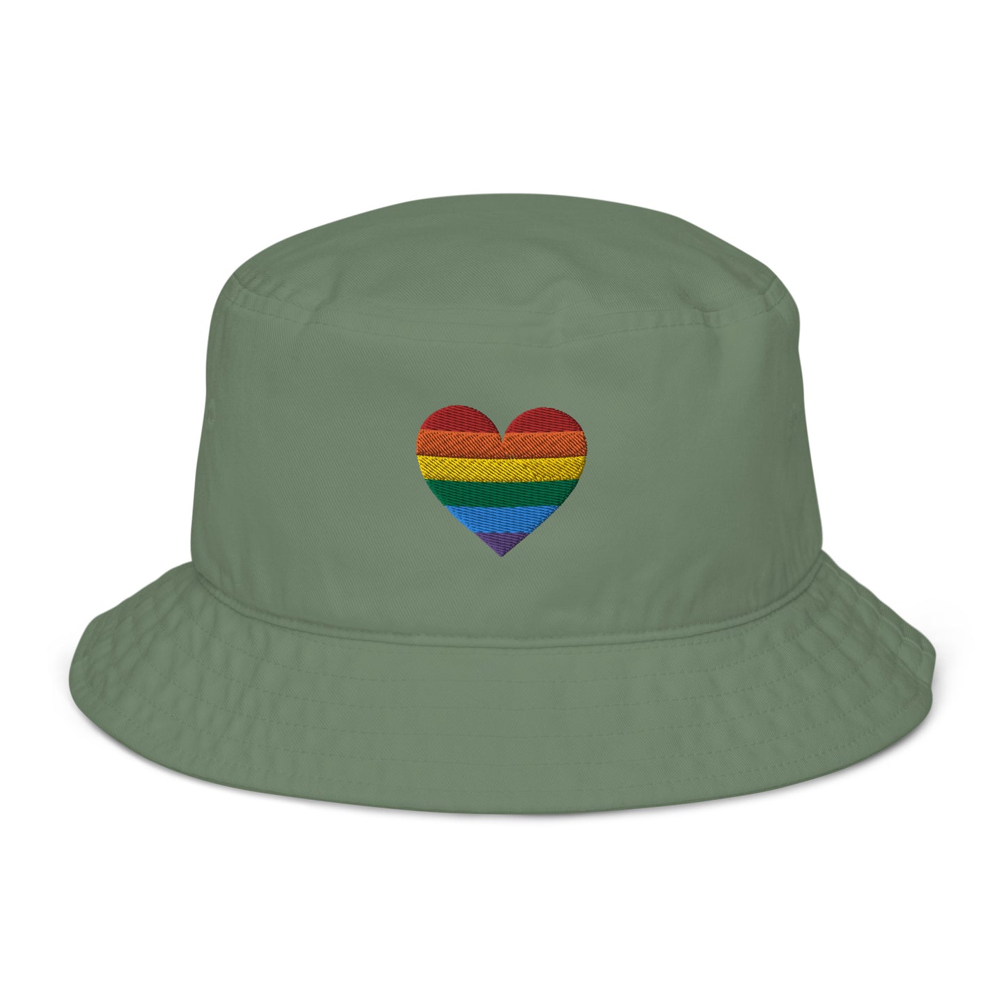 Rainbow Heart Pride Bucket Hat