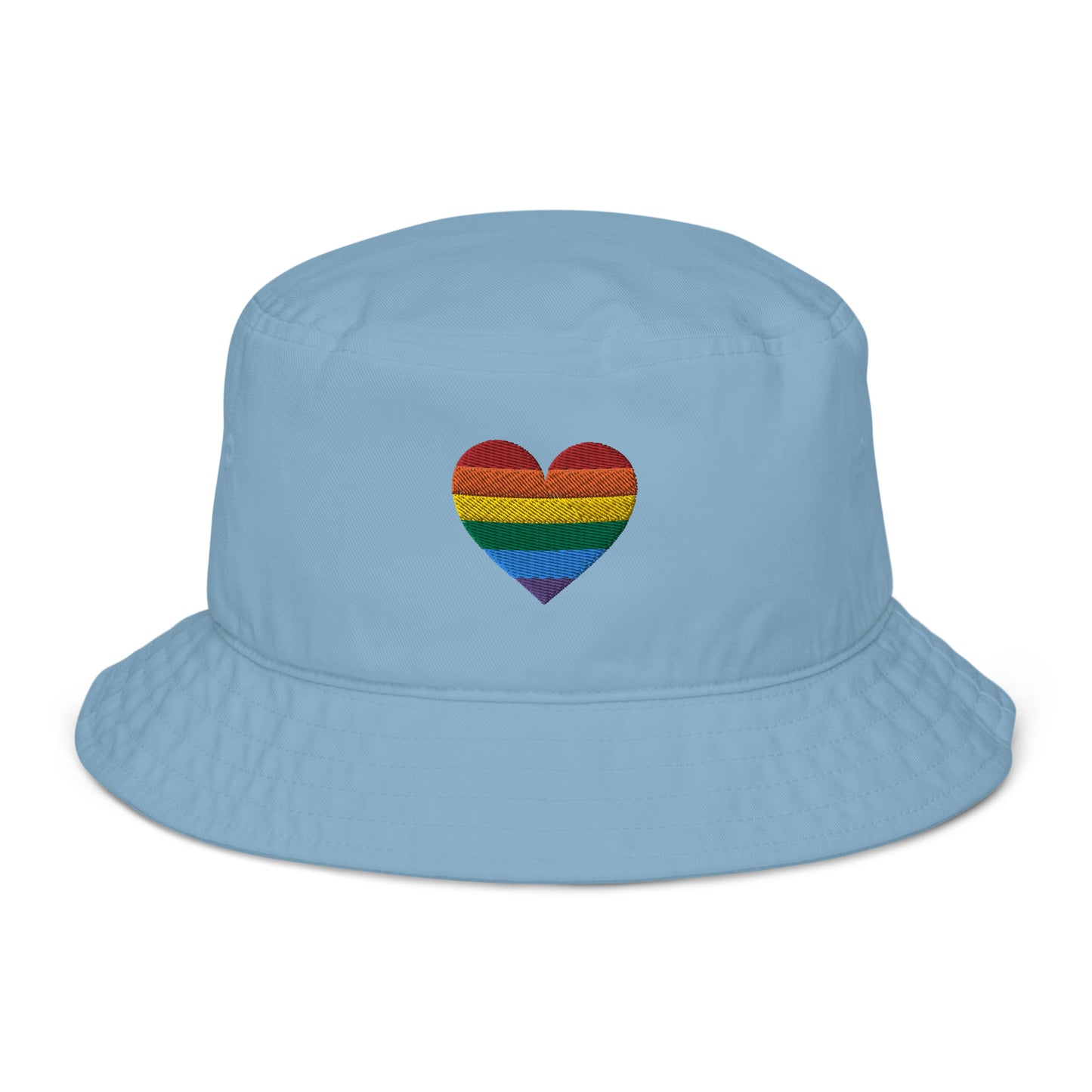 Rainbow Heart Pride Bucket Hat