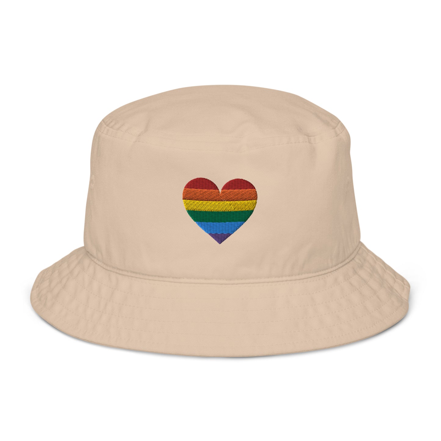 Rainbow Heart Pride Bucket Hat