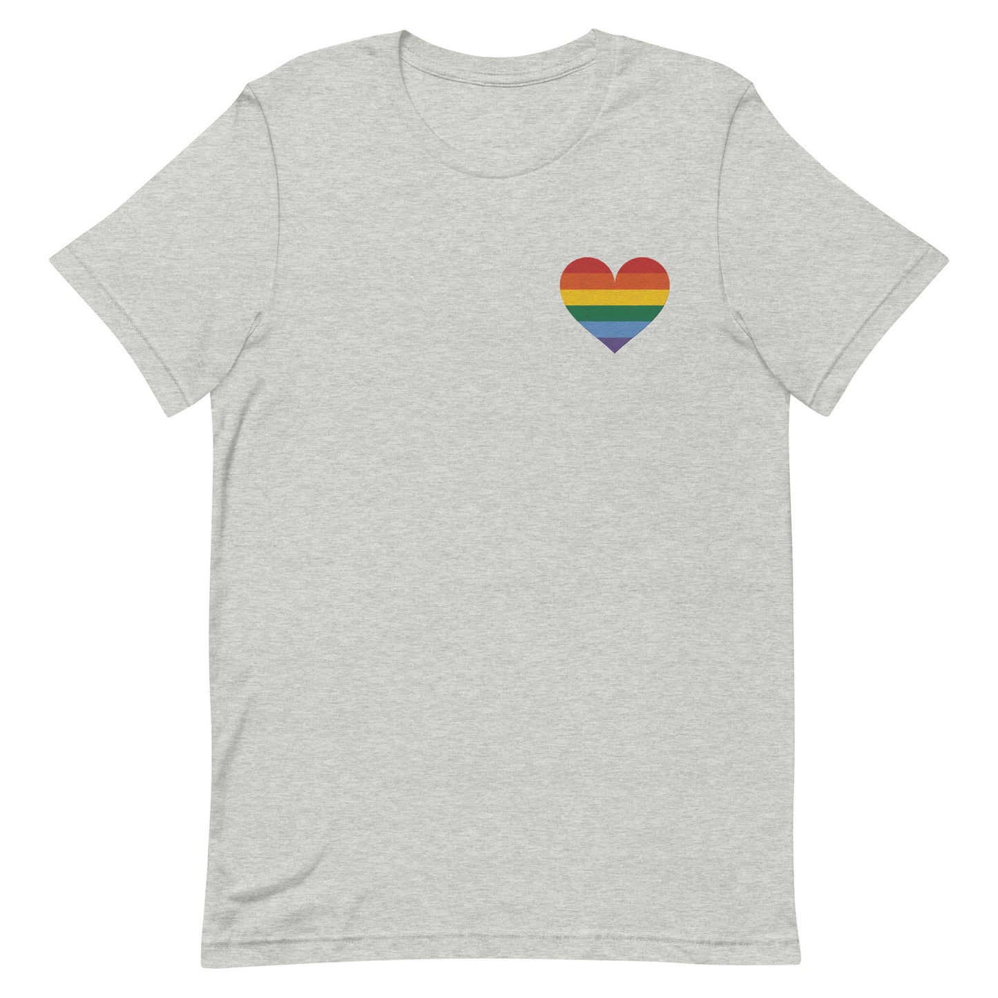 Embroidered Rainbow Heart T-shirt