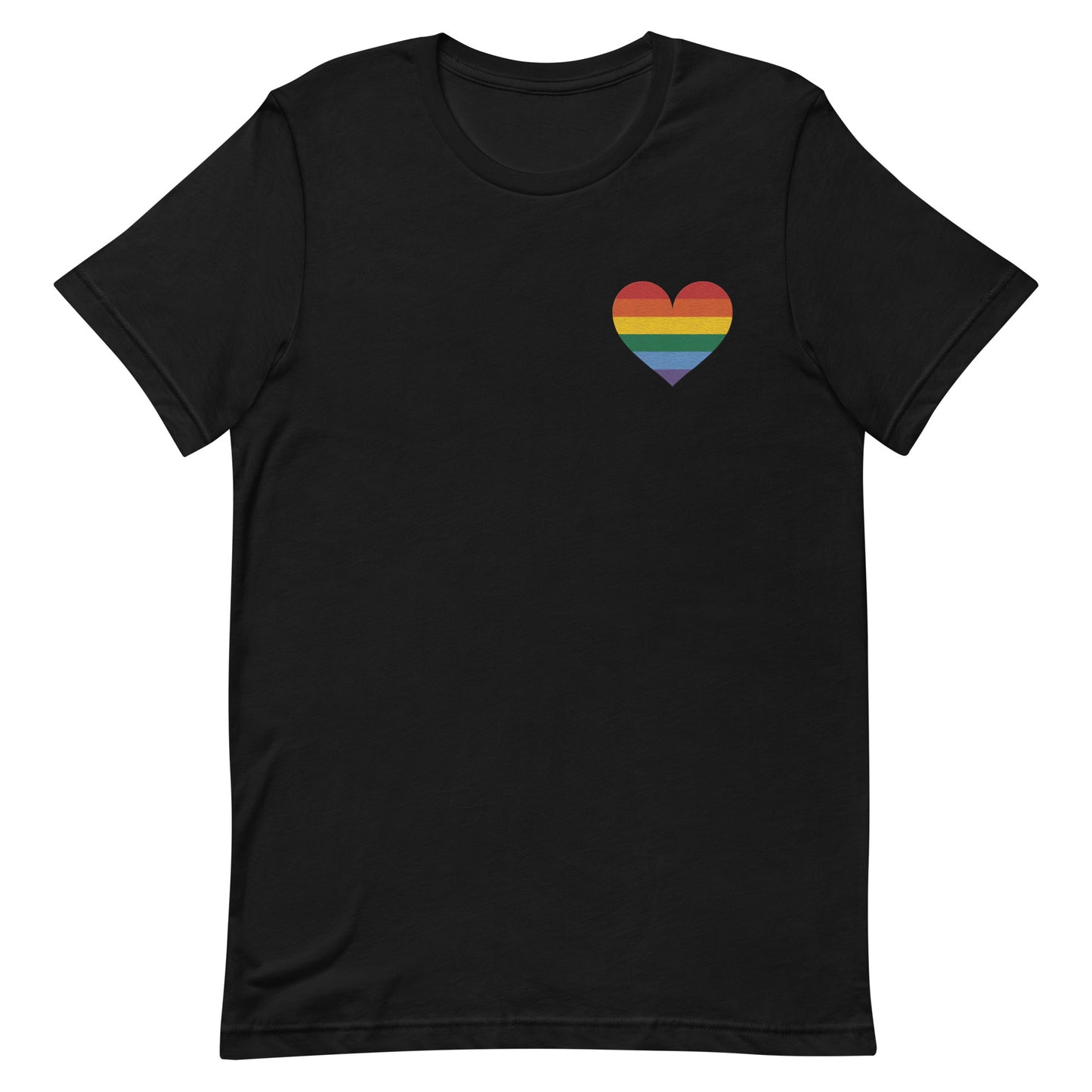 Embroidered Rainbow Heart T-shirt