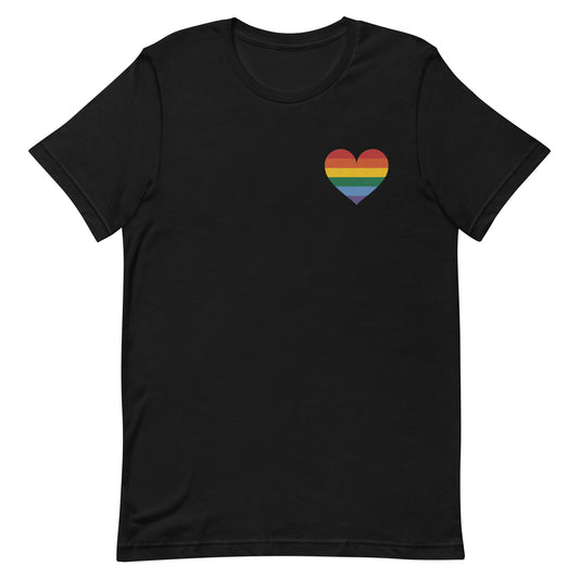 Embroidered Rainbow Heart T-shirt