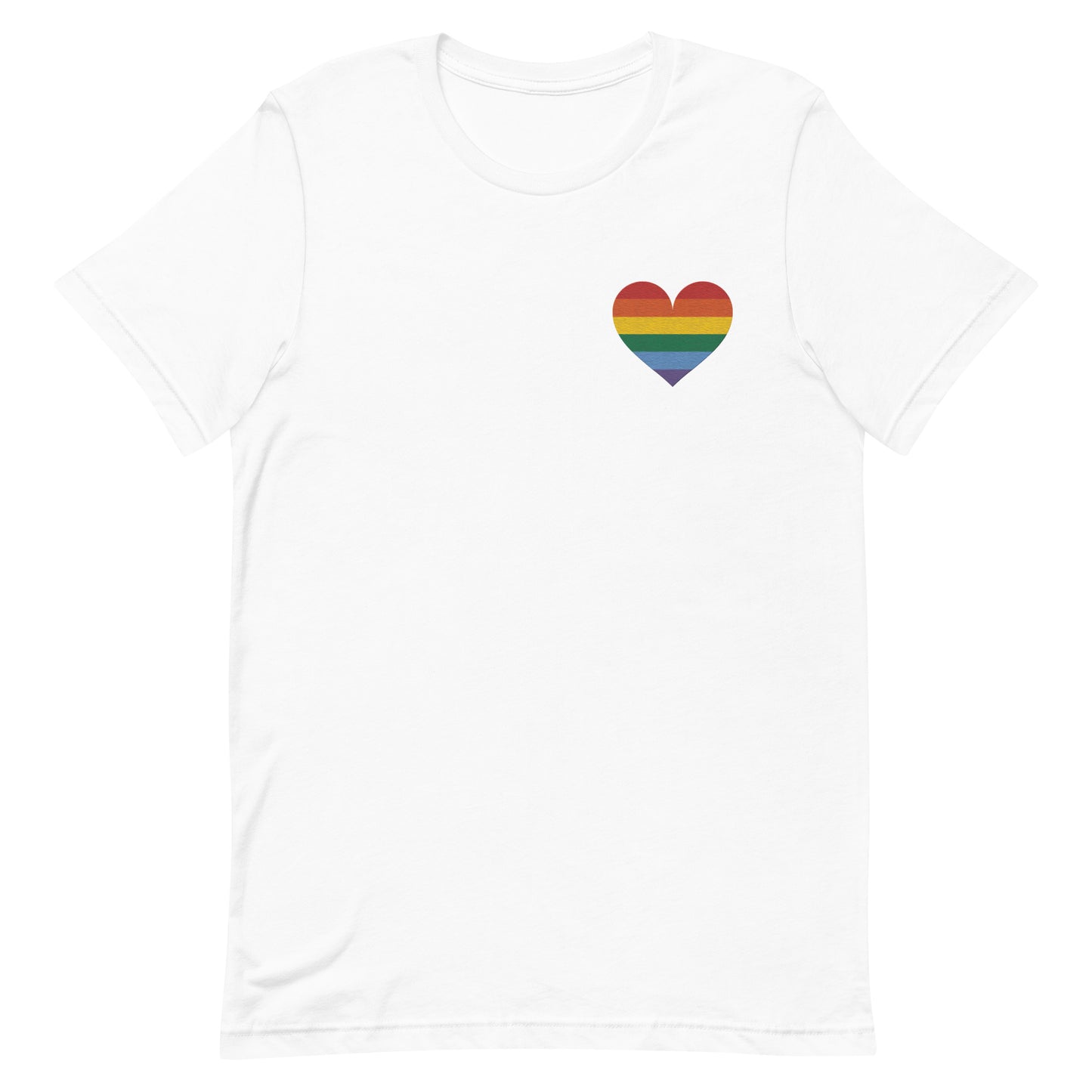 Embroidered Rainbow Heart T-shirt