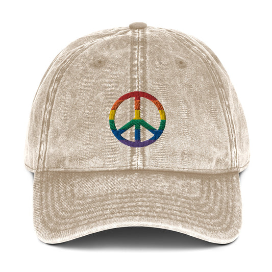 Rainbow Peace Sign Baseball Cap