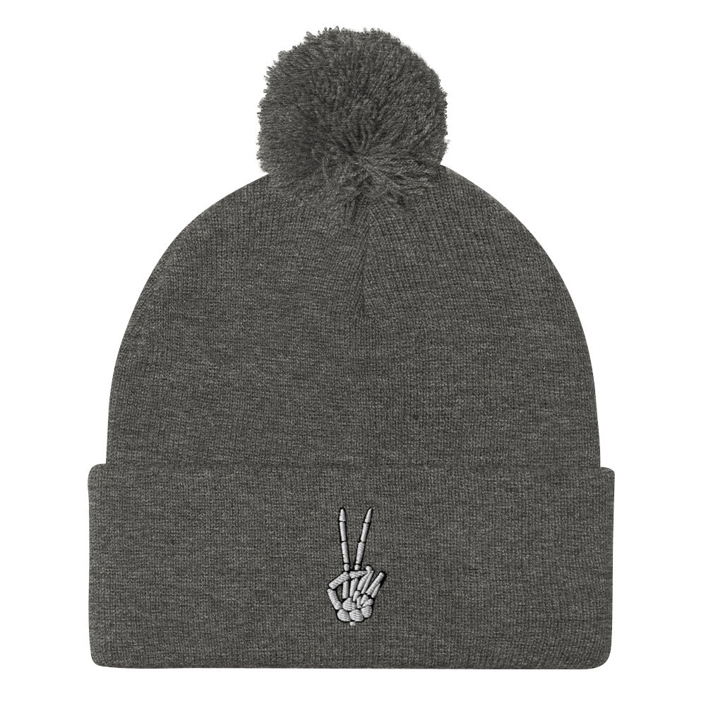 Skelly Hand Pom Beanie