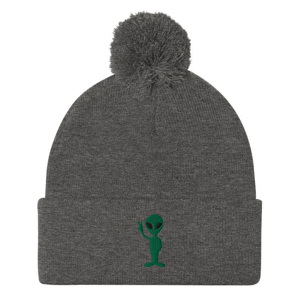 Peace Off Earth Pom Beanie