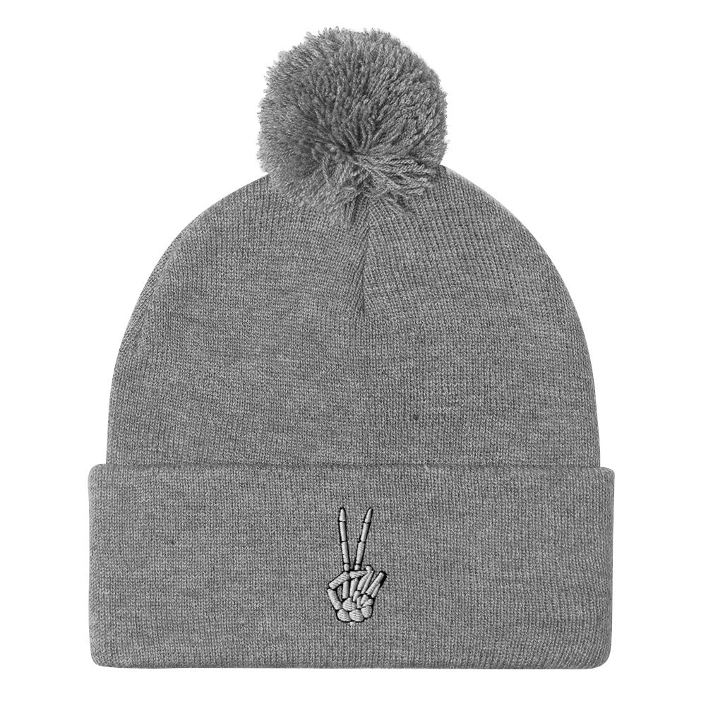 Skelly Hand Pom Beanie