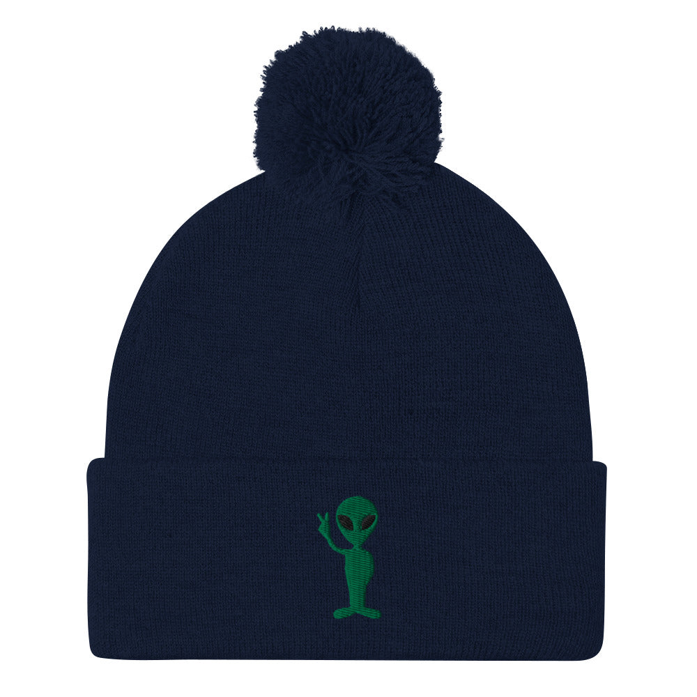 Peace Off Earth Pom Beanie