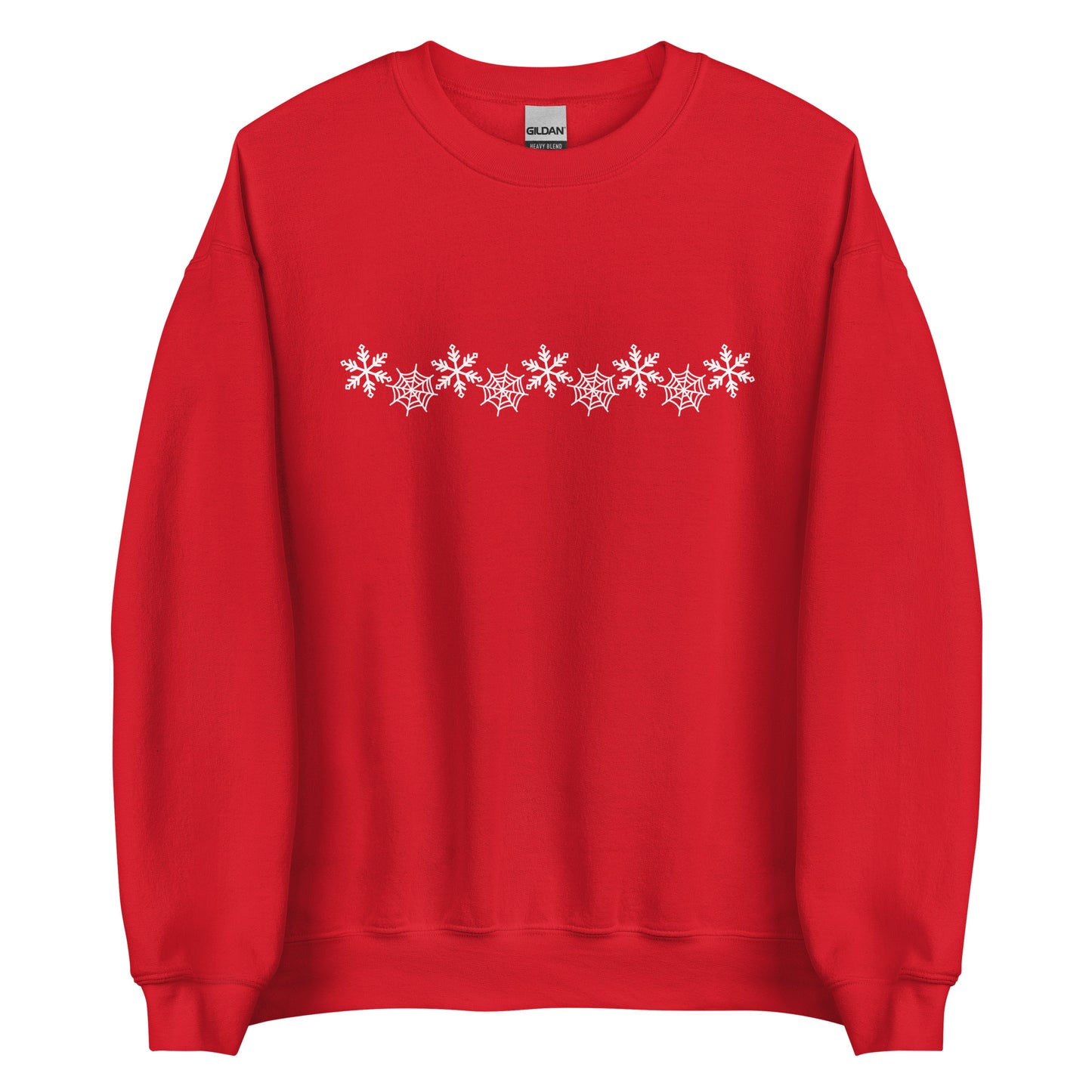 Spooky Snowflakes Crewneck - Red