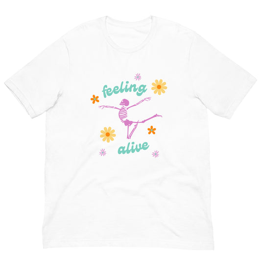 Feeling Alive Skelly Tee - White